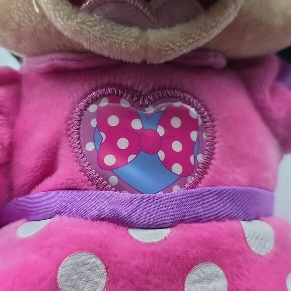 Disney Minnie Mouse Plush Pink Polka Dot Dress Interactive Press Hand 10” - Picture 15 of 17